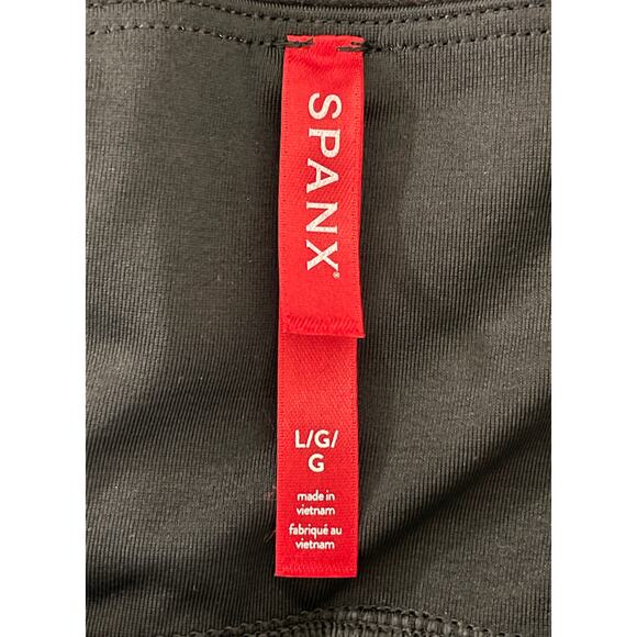 Spanx Faux Leather Legging Black Large Casual Sporty Tummy Control Comfy Goth - Picture 8 of 11